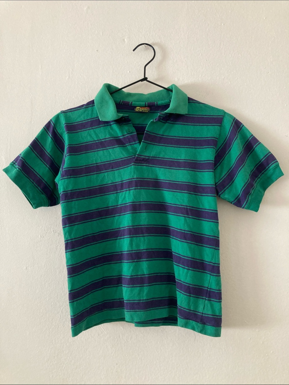 Striped polo baby tee